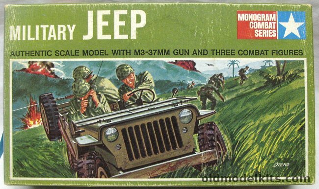 Monogram 1/35 Military Jeep with M3 37MM Gun and 3 Soldiers, PM153-100 plastic model kit